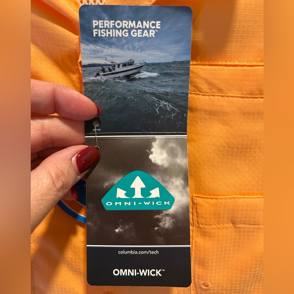 Columbia Men's PFG Short Sleeve Shirt SPF 40 Size M NWT Fishing - Picture 9 of 12